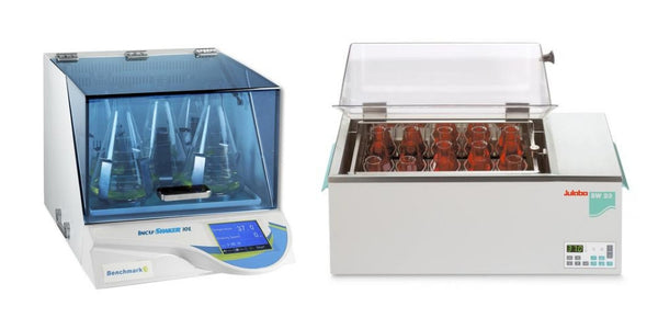 An incubated shaker and a water bath.